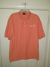 Nike Golf Orange Short Sleeve Cotton Polo Shirt Men's sz Large Orange Leap Logo