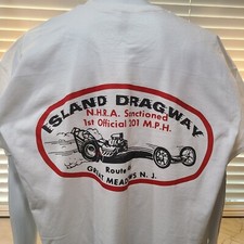 DRAG/GASSER/MIDGET/HARDTOP/NASCAR Vintage Race T-shirt ISLAND DRAGWAY