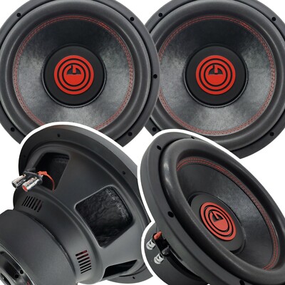 Pair of Gravity 12 Inch 4000 Watt Car Subwoofer w/ 2 Ohm DVC Power (2 Sub )