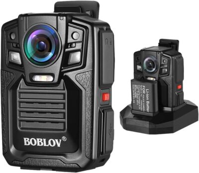 BOBLOV D7 Body Camera with Audio 2K 1440P Night Vision Cam Video Police ...