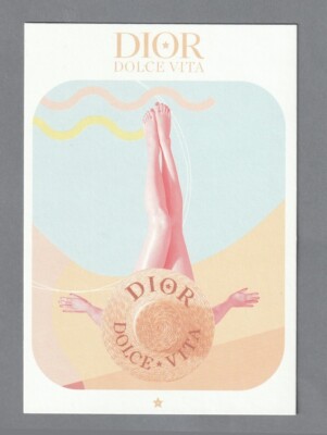 Carte  publicitaire format carte postale - Dolce Vita Christian Dior recto verso