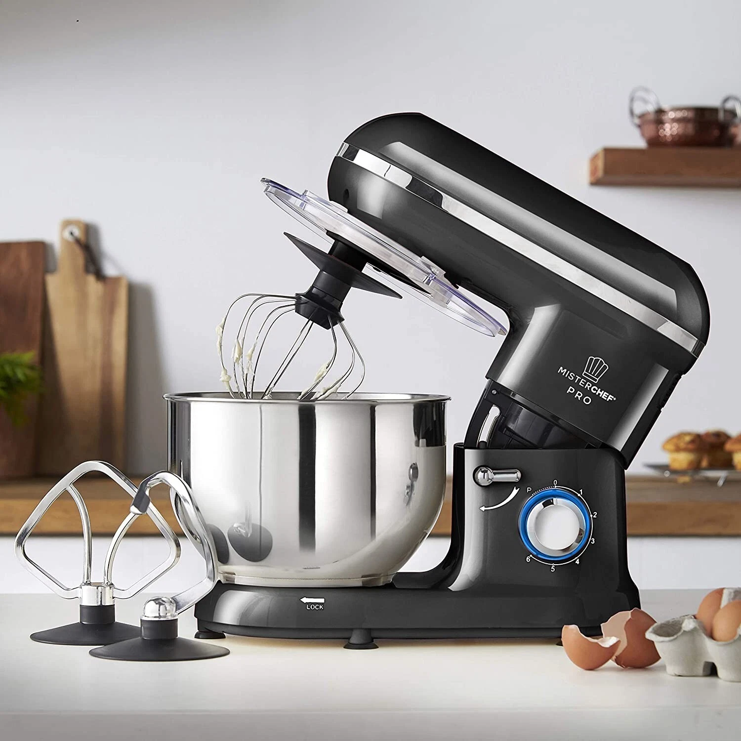 Stand Mixer Misterchef Pro Big Bowl 1400W Black (New Sealed - Please Read)
