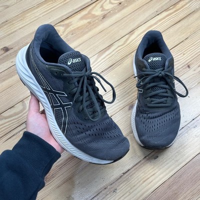 Asics Gel-Excite 8 Mens Running Shoes Dark Grey White comfort Size 8 neutral