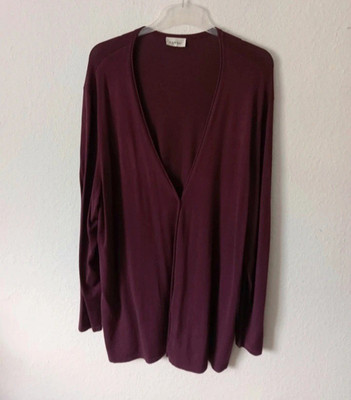 Canda C&A Bordeaux Langarm Feinstrick Cardigan Gr. XXL