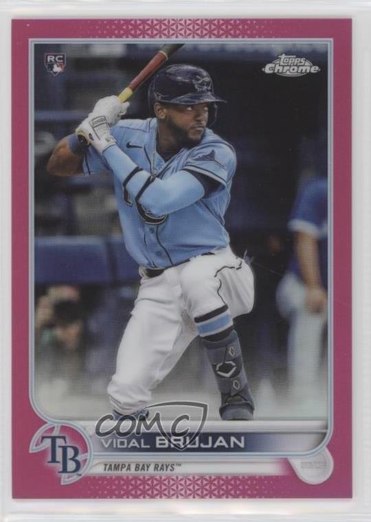 2022 Topps Chrome Magenta Refractor 14/399 Vidal Brujan #134 0cv3
