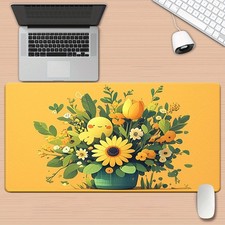 40 90cm1pc Beautiful sunflowers HD Printed Pad for Desk, Multi Functional XXL Mo