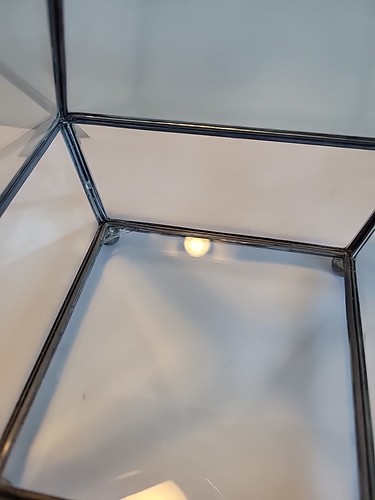 Pyramide abgeschrägt Klarglas Kuriositäten Terrarium hängend oder Tischplatte massiv - Bild 4 von 8