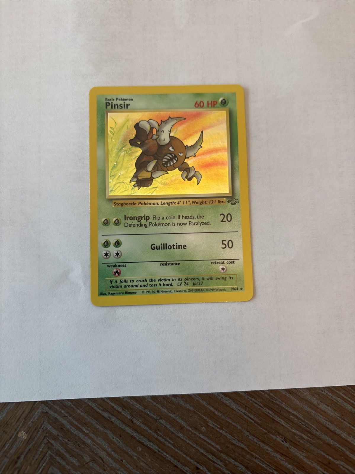 Pinsir 9/64 Holo Rare Jungle Pokemon Unlimited Holo Near Mint