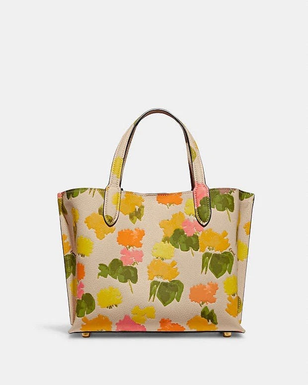 Сумка-тоут Coach РЕДКАЯ Willow 24 с цветочным принтом — новая без ценников - Изображение 3 из 4