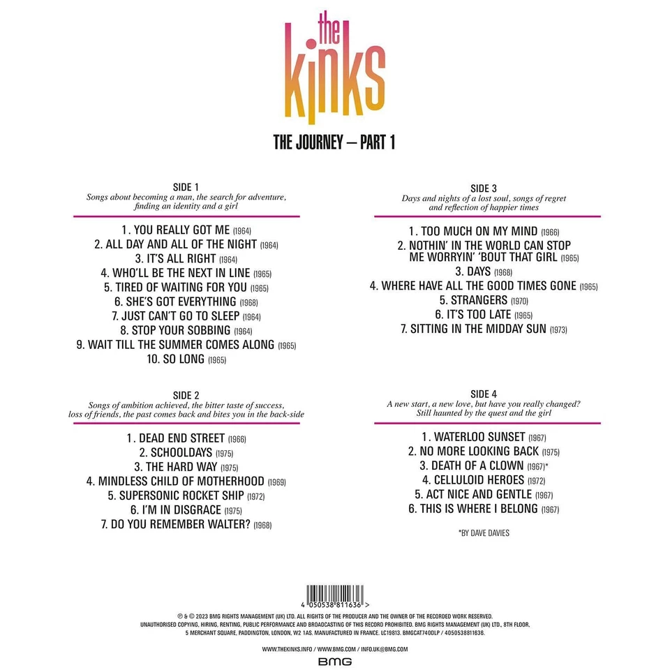 The Kinks The Journey - Part 1 (Vinyl) 12" Album - Image 2 of 3