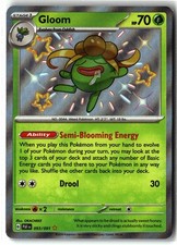 2024 Gloom 093/091 Holo Shiny Rare Paldean Fates Pokemon NM Front/LP Bent Corner