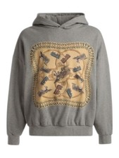 Bally 6305017 Men's Embroidered Train Cotton Hooded Sweatshirt MSRP 730