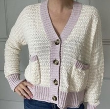 NEW Medium M Madewell Seabrook Cardigan sweater colorblock Anthropologie