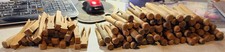 VTG Lot of 106 Wooden Clothes Pins Round Head some w/Metal Wire Ring