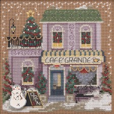 Cafe Grande Cross Stitch Kit Mill Hill 2021 Buttons Beads Winter MH142136