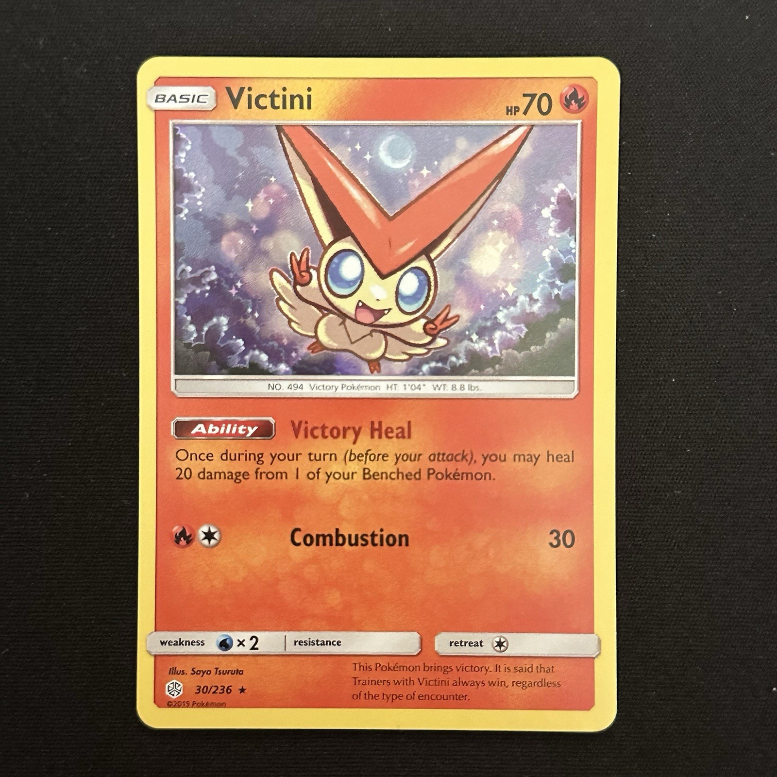 Victini Holo Rare SM - Cosmic Eclipse 30/236 NM Pokemon TCG
