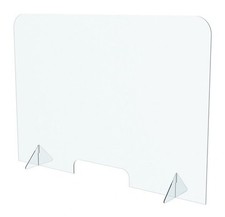 Schreibtisch Trennwand - Schreibtischaufsatz - Plexi Transparent 100x70 cm ⭐⭐⭐⭐⭐