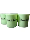 Set of 4 Jadeite Green Glass Mixing Bowls Vintage Style Reproduction