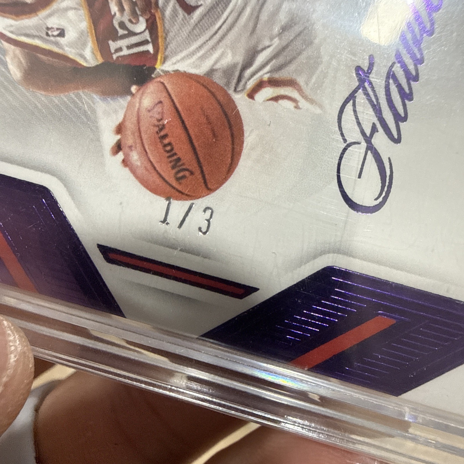 2022-23 Panini Flawless Basketball Dominique Wilkins Purple Autographs /3 Auto view 2