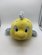 Disney Store Little Mermaid Flounder Ariel's Fish Friend Plush Toy 9" Sound Work