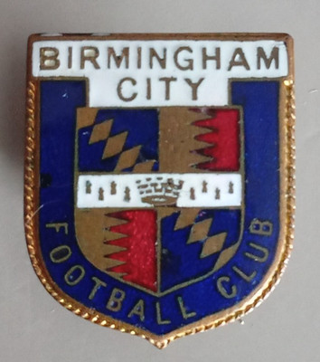 Seltenes Birmingham City Vintage Emaille Revers Knopfloch Abzeichen.     PB2-312