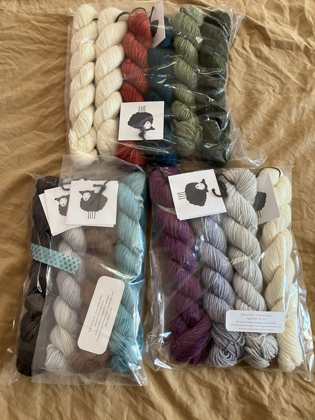 DESTASH: LOT 14 mini skeins BlackSheep DyeWorks Sock 4ply Superwash Merino Wool image 7