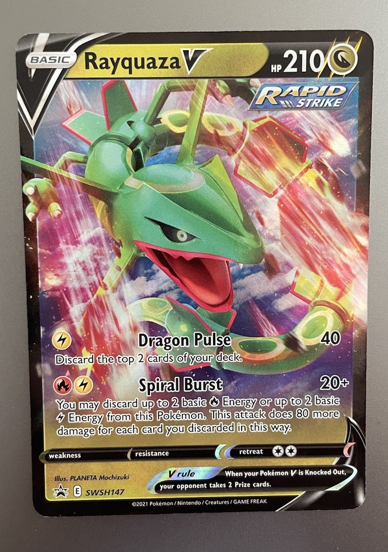 Pokémon Rayquaza V SWSH147 Black Star Promo Near Mint