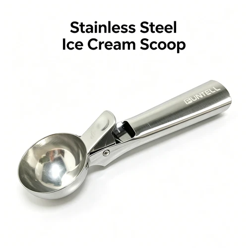 FUNTELL Stainless Steel kitchen utensils Ice Cream Scoop with Trigger
