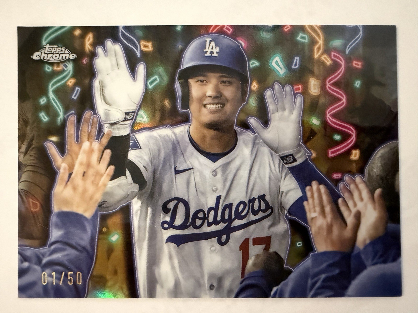 2025 Topps Chrome Update Shohei Ohtani Dodgers Celebracion SP Gold #1/50