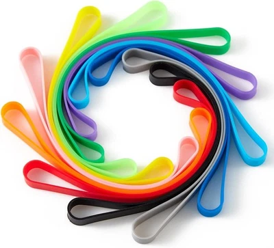 12 PCS Silicone Rubber Bands Planner Elastic Bands Elastic Rubber Wrapping Bands