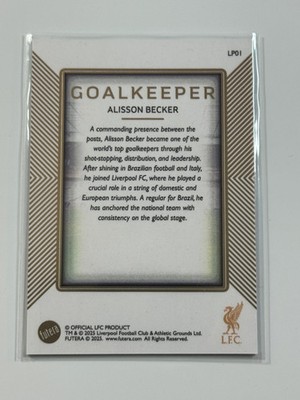 2025-26 Futera Platinum Liverpool Base #01 Alisson Becker | eBay