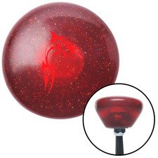 Red Abstract Shark Red Retro Metal Flake Shift Knob W M16x1.5 Insert Shifter