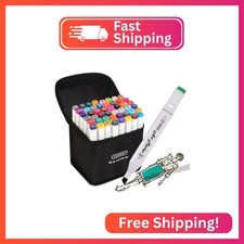 YASNAY Alcohol Markers, 48 Colors Dual Tip Art Marker, Drawing Markers, Coloring