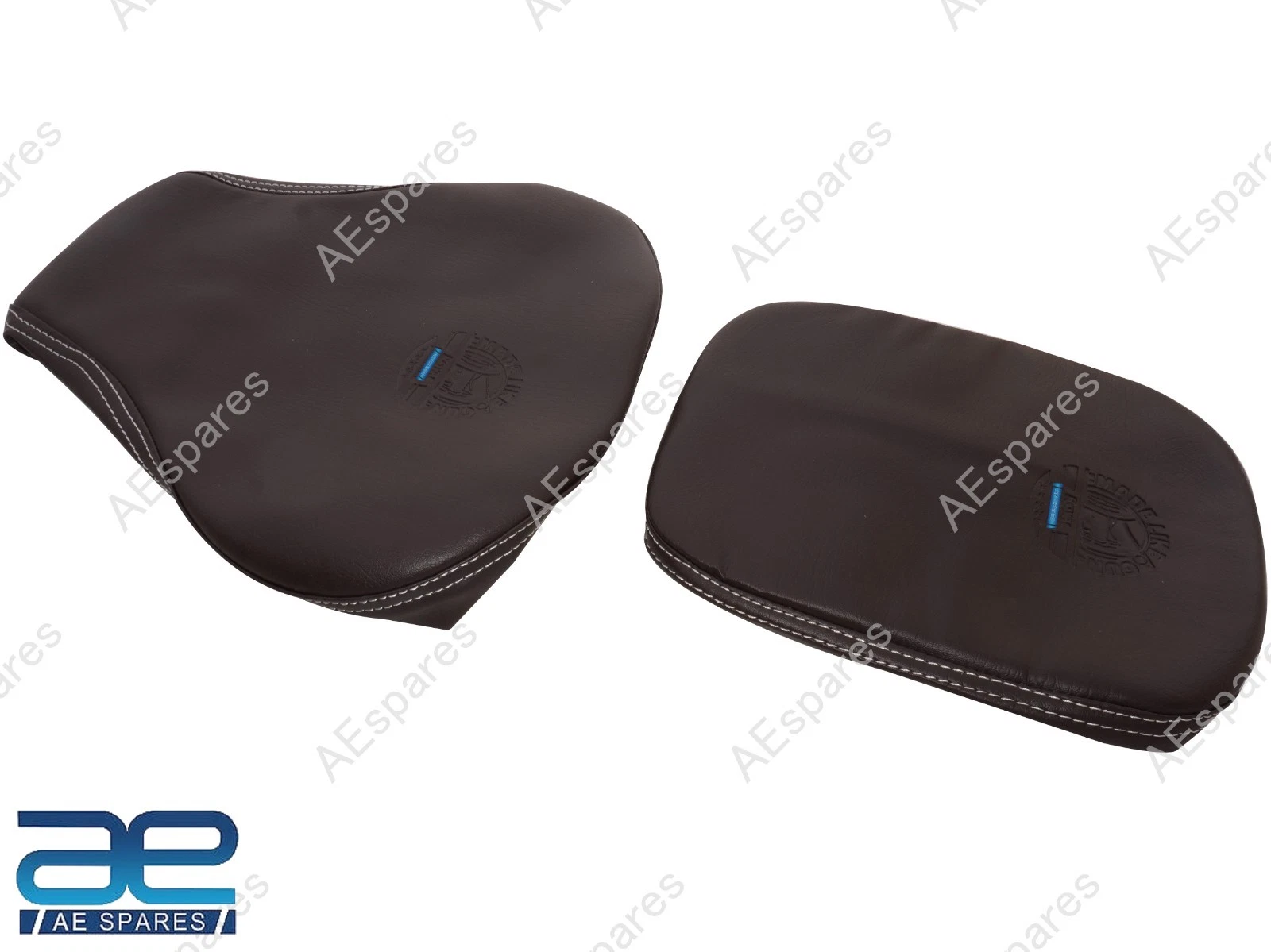 Classic Front Rear Seat Cover Embossed Brown Leatherette For Royal Enfield view 5