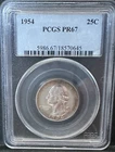 1954 Washington Quarter 25C PCGS PR67
