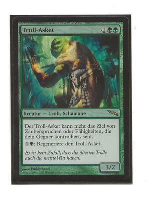 ASCETIC TROLL FOIL Mirrodin MTG NM German Troll-Asket Magic