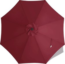 Patio Umbrella 9 Ft Replacement Canopy for 8 Ribs-Burgundy Canopy Only