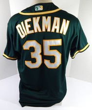 2020 Oakland Athletics Jake Diekman #35 Game Used Dark Green Jersey ALDS 48 141