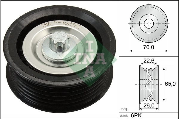 Fits INA 532 0531 10 DEFLECTION/GUIDE PULLEY, V-RIBBED BELT - Image 39