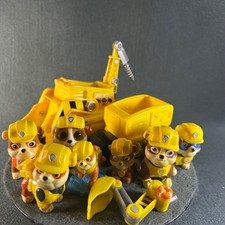 Paw Patrol Rubble Action Figure And Construction Truck Vehicle Lot Spin Master