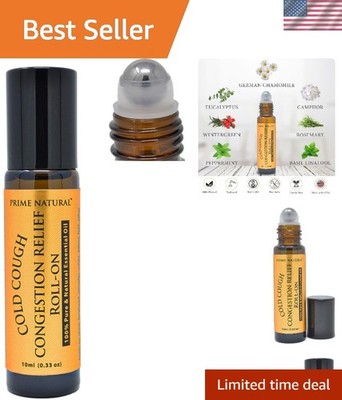 Cold Cough Congestion Relief Essential Oil Roll on 10ml, Pre-Diluted Ready to...