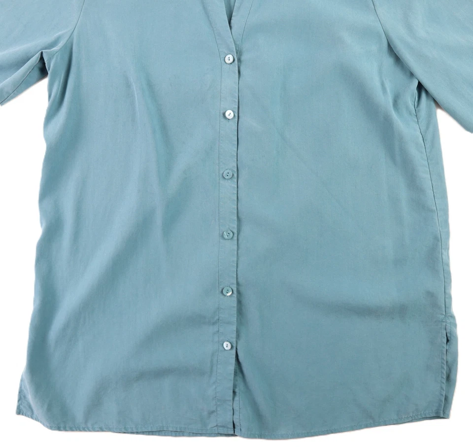 Camisa de manga larga azul pequeña para mujer EILEEN FISHER US Foto 2 de 4