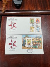 Lot Coupe Football Îles Vierges Britanniques 1989 sur 2 FDC Sc 551-555 Cat 35€ Occasion
