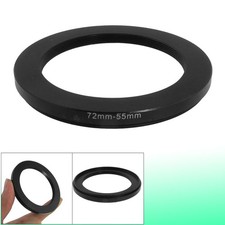 Camera Parts 72mm-55mm Lens Filter Ring Adapter Black