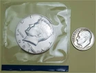 Lot of Two Coins - Mint 1981P Kennedy Half Dollar & 1949P Silver Roosevelt Dime
