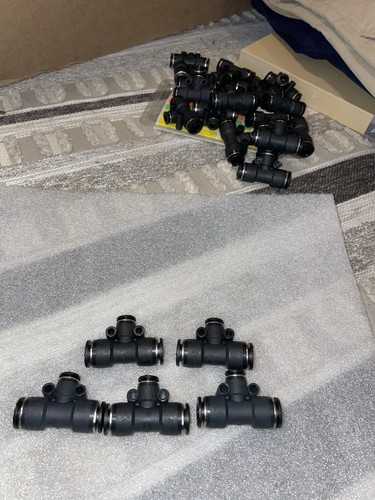 PNEUMATIC Air Fittings Push To Connect Fittings 3/8'' x 1/4'' x 3/8 Inch 5 Pc. - Picture 9 of 9