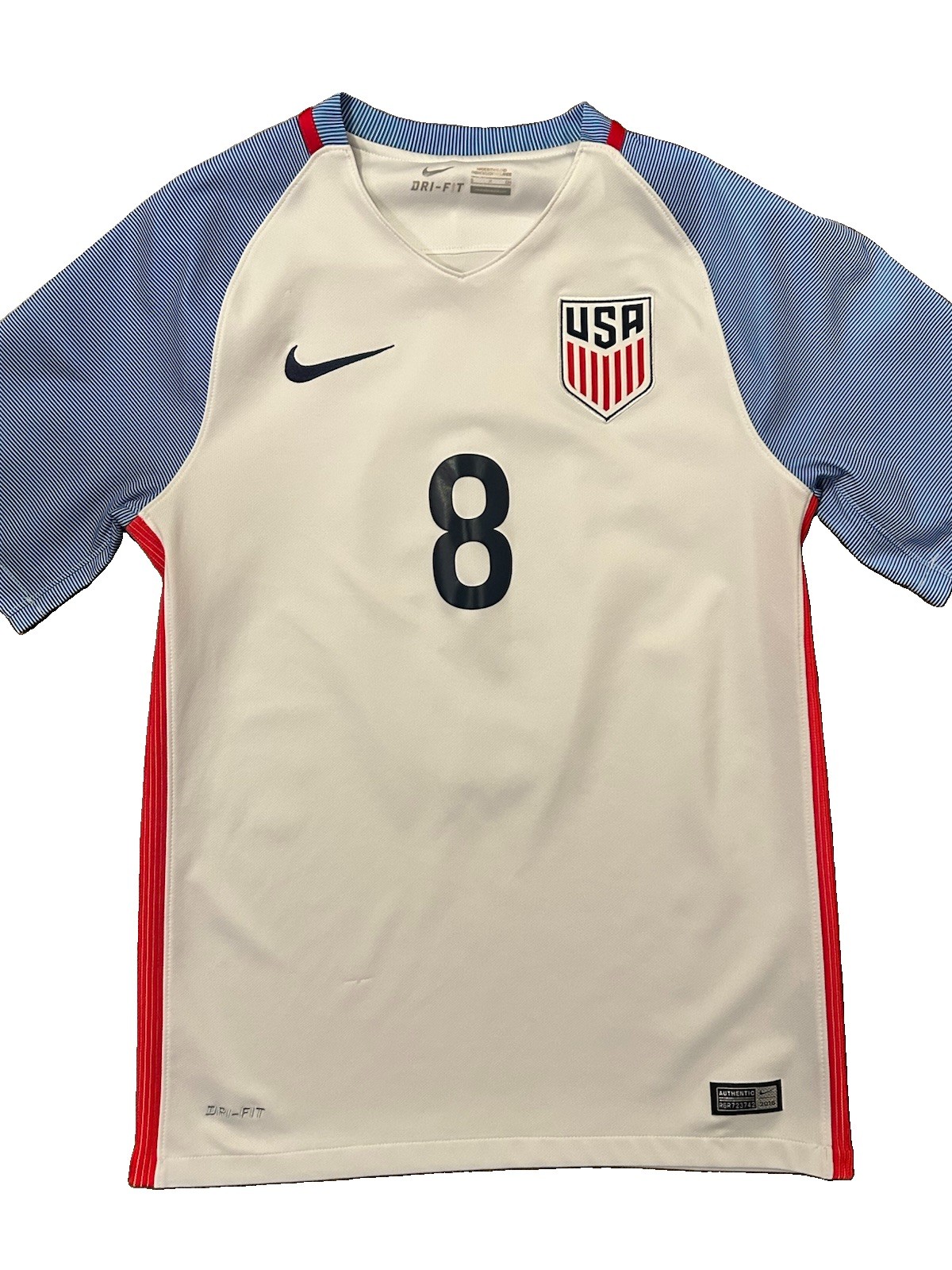 NIKE DRI FIT 2016 USA MENS SOCCER JERSEY CLINT DEMPSEY MENS SMALL