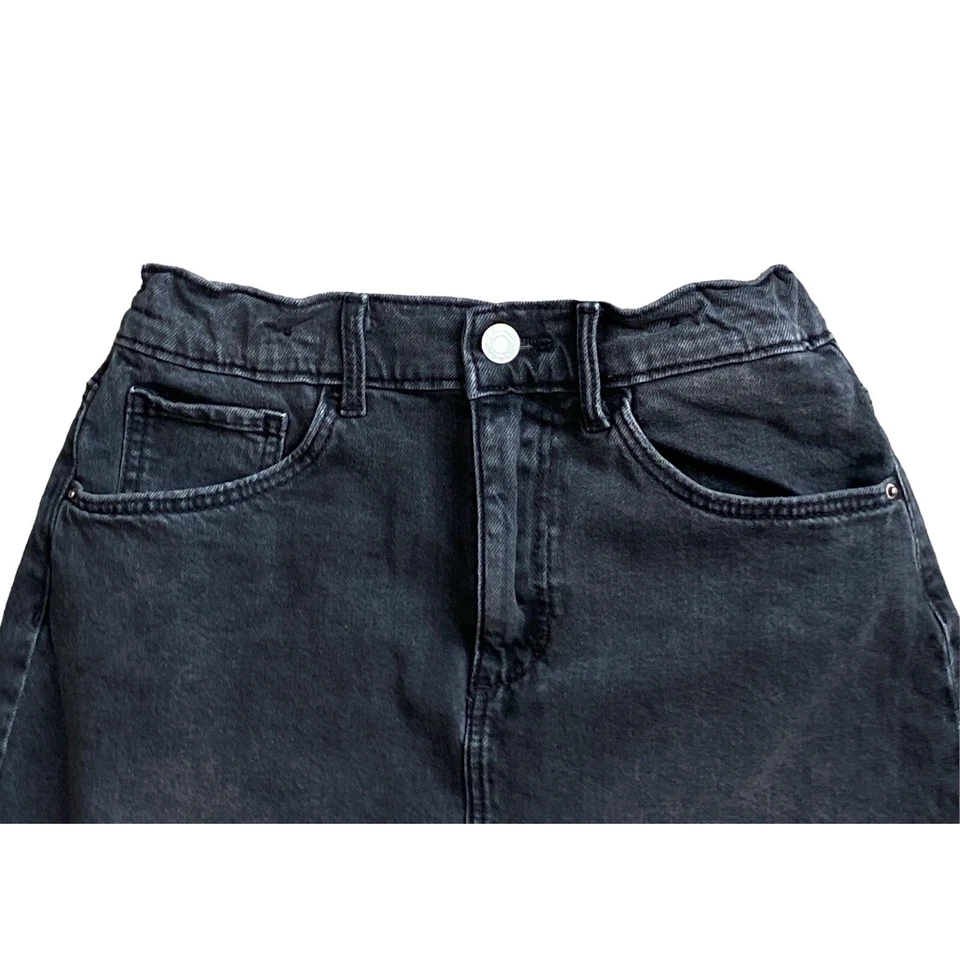 H&M & Denim Niñas Jóvenes Talla 16 Gris Denim Mezcla Algodón Falda Cintura Ajustable Foto 4 de 4