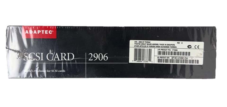 Adaptec AVA-2906, 32 Bit PCI SCSI Kit W/ Window & Mac Support (New Sealed) - Image 2 of 4