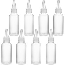 8 Pcs 1.7 oz Plastic Mini Squeeze Bottles, 50ml Mini Squirt Bottles with